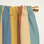 Mixed Stripes Pattern XV Vintage Summer Window Curtain Gallery Image 2