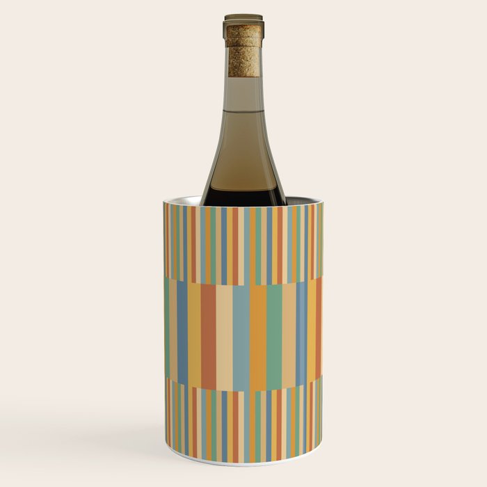 Mixed Stripes Pattern XV Vintage Summer Wine Chiller Gallery Image 2