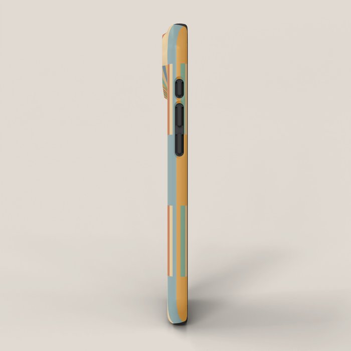 Mixed Stripes Pattern XV Vintage Summer iPhone Case Gallery Image 2