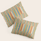 Mixed Stripes Pattern XV Vintage Summer Pillow Sham Gallery Image 3