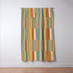 Mixed Stripes Pattern XV Vintage Summer Window Curtain Gallery Image 3