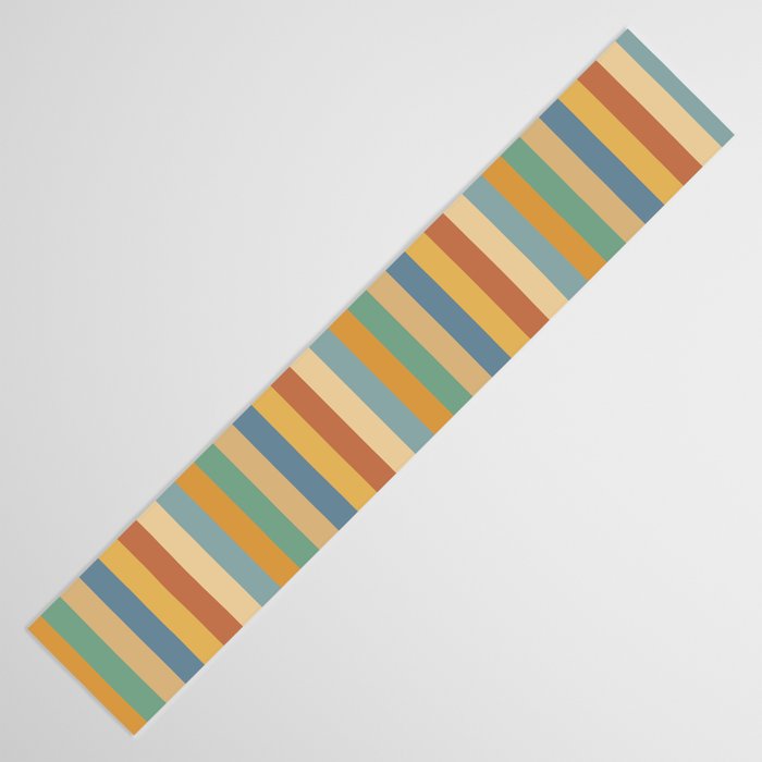 Mixed Stripes Pattern XV Vintage Summer Table Runner Gallery Image 3