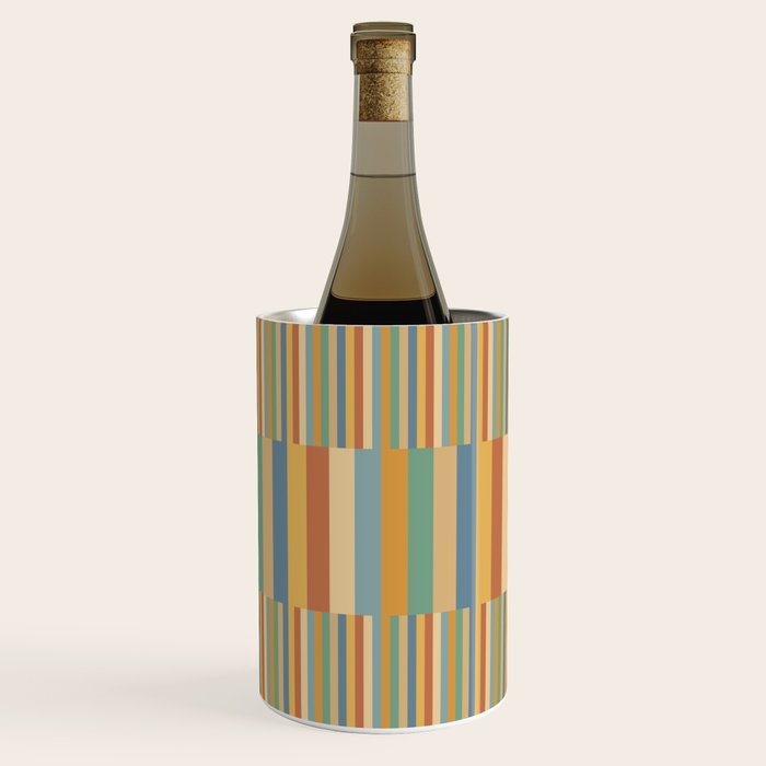 Mixed Stripes Pattern XV Vintage Summer Wine Chiller Gallery Image 1
