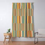 Mixed Stripes Pattern XV Vintage Summer Window Curtain Gallery Image 5