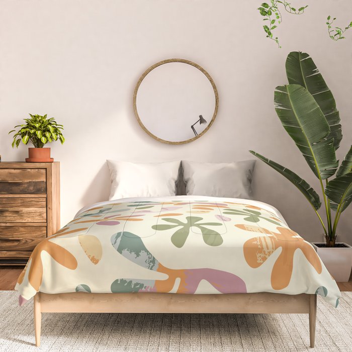 Colorful abstract flower art pattern Comforter Gallery Image 3