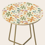 Colorful abstract flower art pattern Side Table Gallery Image 2