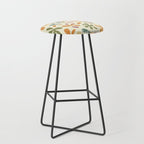 Colorful abstract flower art pattern Stool Gallery Image 1