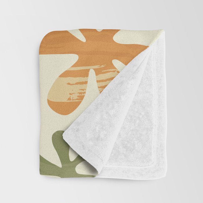 Colorful abstract flower art pattern Throw Blanket Gallery Image 3
