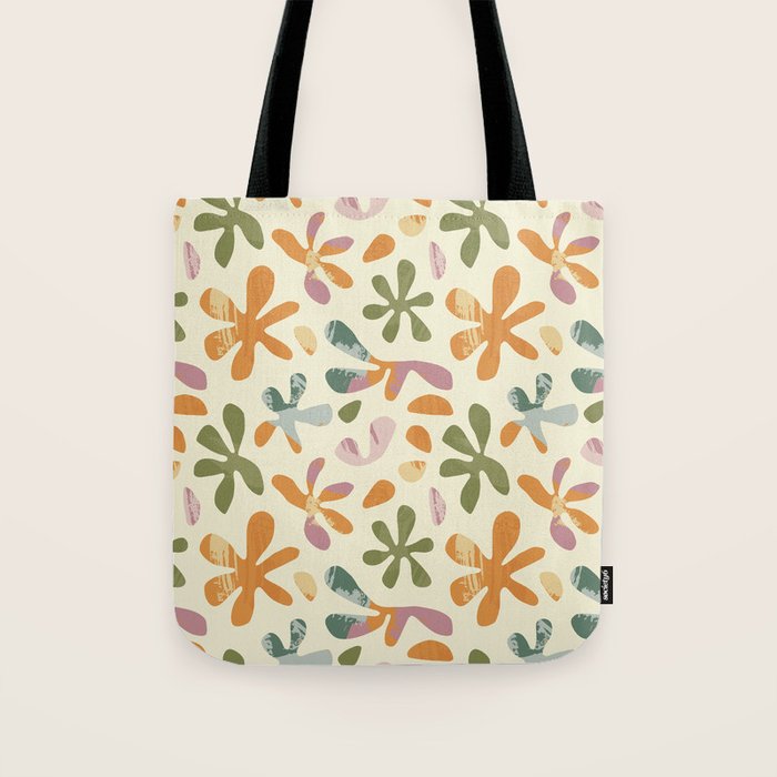 Colorful abstract flower art pattern Tote Bag Gallery Image 1