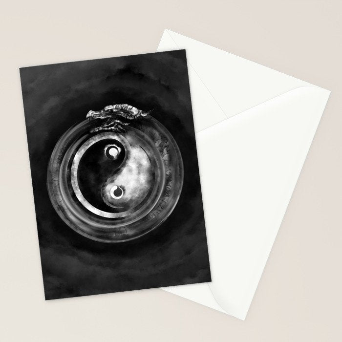 Ouroboros Yin - Yang  Stationery Card Gallery Image 2