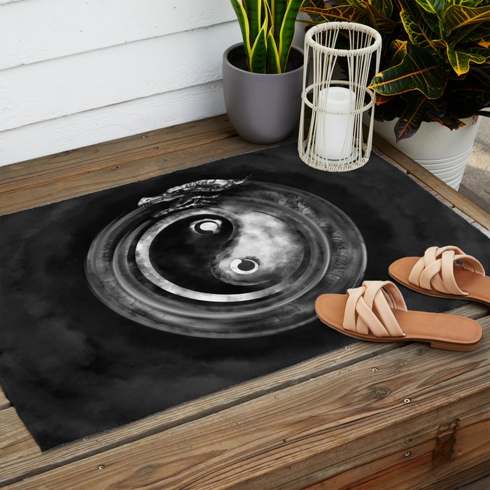 Ouroboros Yin - Yang  Outdoor Rug Gallery Image 2
