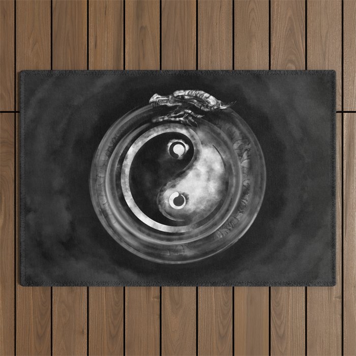 Ouroboros Yin - Yang  Outdoor Rug Gallery Image 1