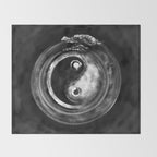 Ouroboros Yin - Yang  Throw Blanket Gallery Image 2