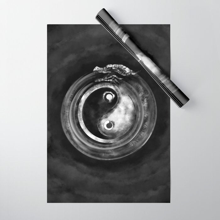 Ouroboros Yin - Yang  Wrapping Paper Gallery Image 1