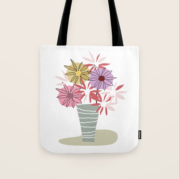Asters Bunch Tote Bag Gallery Image 1