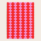 Bold and Colorful Ogee A-Go-Go Vivid Pop Stripes Pattern in Preppy Pink and Red Poster Gallery Image 4
