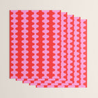 Bold and Colorful Ogee A-Go-Go Vivid Pop Stripes Pattern in Preppy Pink and Red Wrapping Paper Gallery Image 3