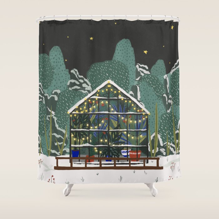 Winter Garden House Shower Curtain Gallery Image 1