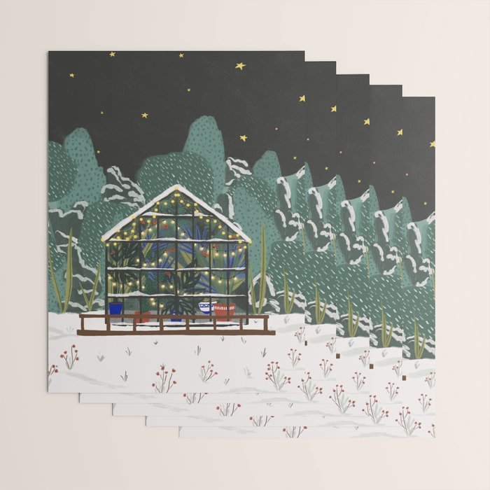 Winter Garden House Wrapping Paper Gallery Image 3
