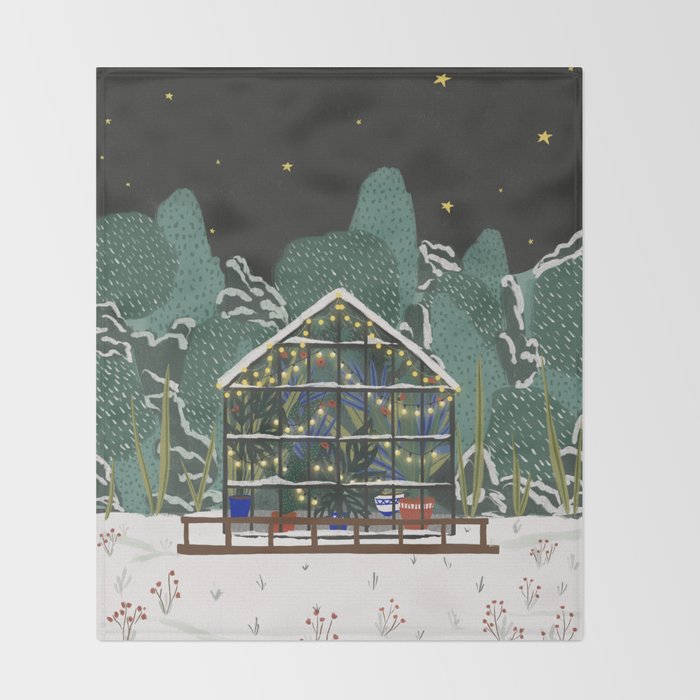 Winter Garden House Throw Blanket Gallery Image 2
