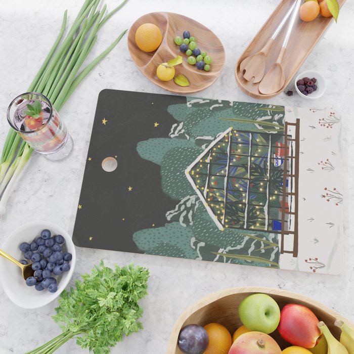 Winter Garden House Cutting Board Gallery Image 2