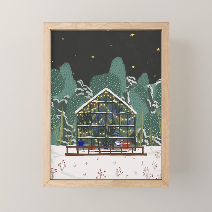 Winter Garden House Mini Art Print Gallery Image 1