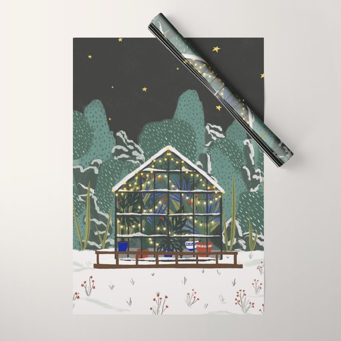 Winter Garden House Wrapping Paper Gallery Image 1