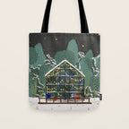 Winter Garden House Tote Bag Gallery Image 1