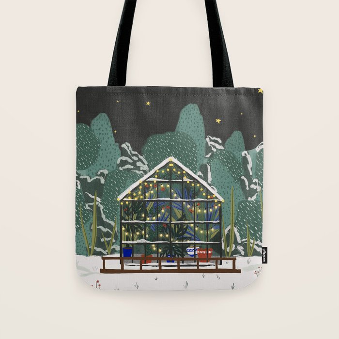 Winter Garden House Tote Bag Gallery Image 1