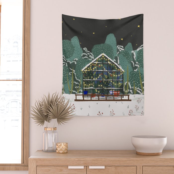 Winter Garden House Wall Tapestry Gallery Image 2