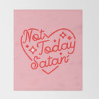 not today satan II Throw Blanket Gallery Image 2