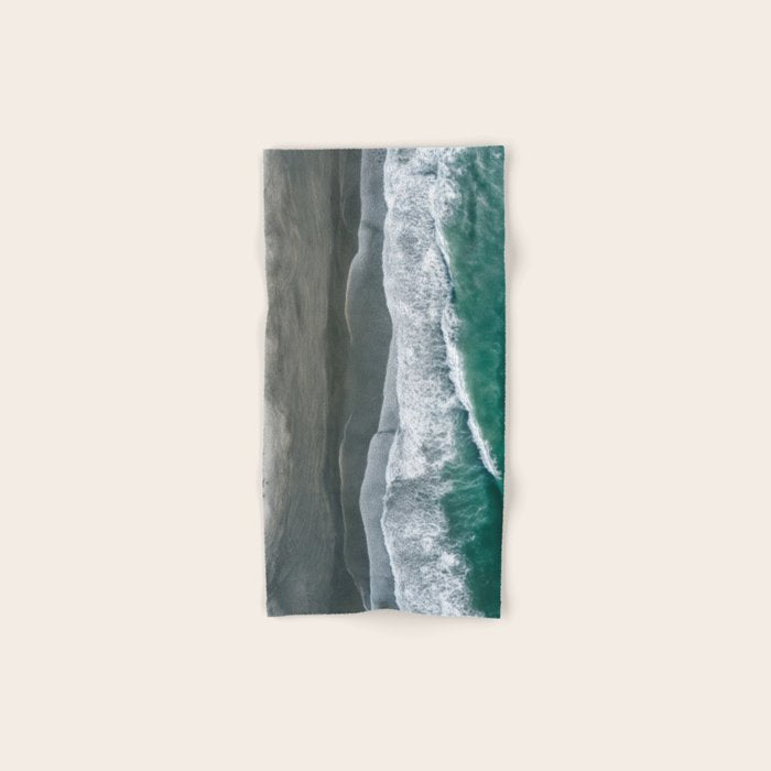 Aerial Coastlines - Modern Ocean Photography Print Bath Towel Gallery Image 1