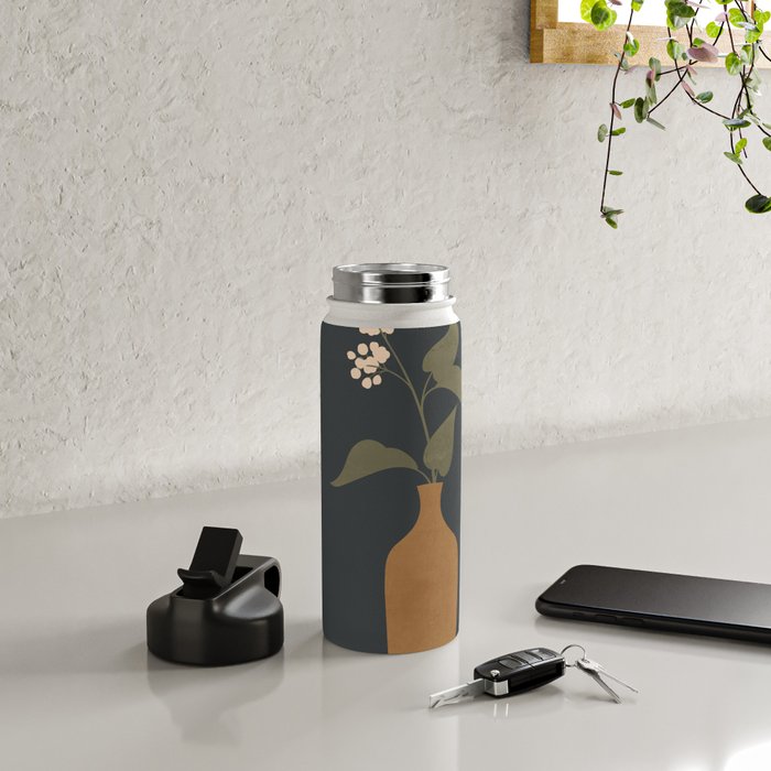 Minimal Abstract Art Vase Flower 10 Water Bottle Gallery Image 4