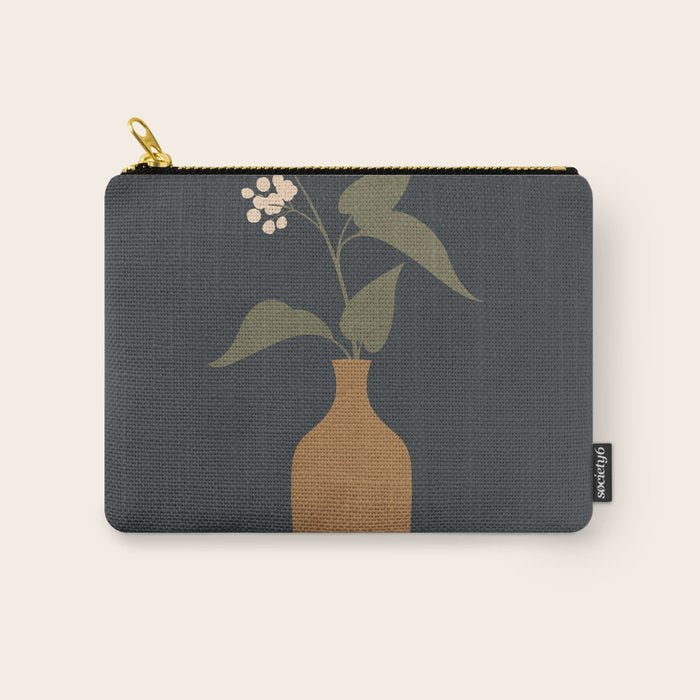 Minimal Abstract Art Vase Flower 10 Carry All Pouch Gallery Image 1