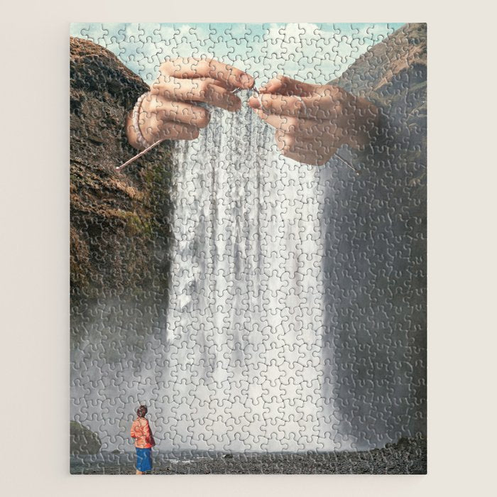 Knitted Waterfall - Crochet Jigsaw Puzzle Gallery Image 1