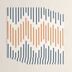 Geometric Arrow Lines 2 in Navy Blue Orange Wrapping Paper Gallery Image 3