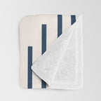 Geometric Arrow Lines 2 in Navy Blue Orange Throw Blanket Gallery Image 3