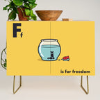F is for freedom - the irony Credenza Gallery Image 1