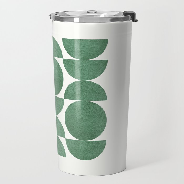 Green Retro Scandinavian - Mid Century Modern Travel Mug Gallery Image 2