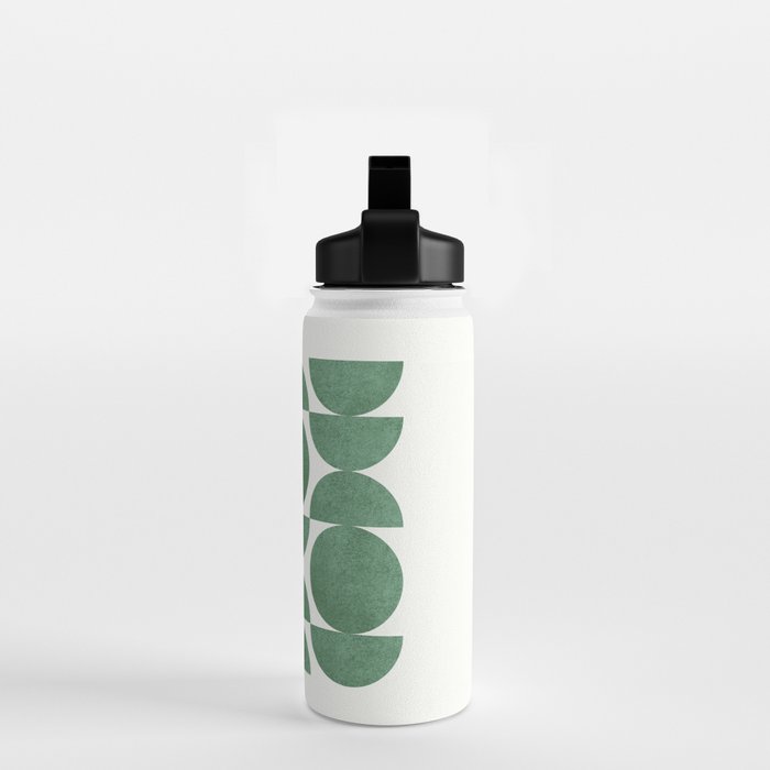 Green Retro Scandinavian - Mid Century Modern Water Bottle Gallery Image 2