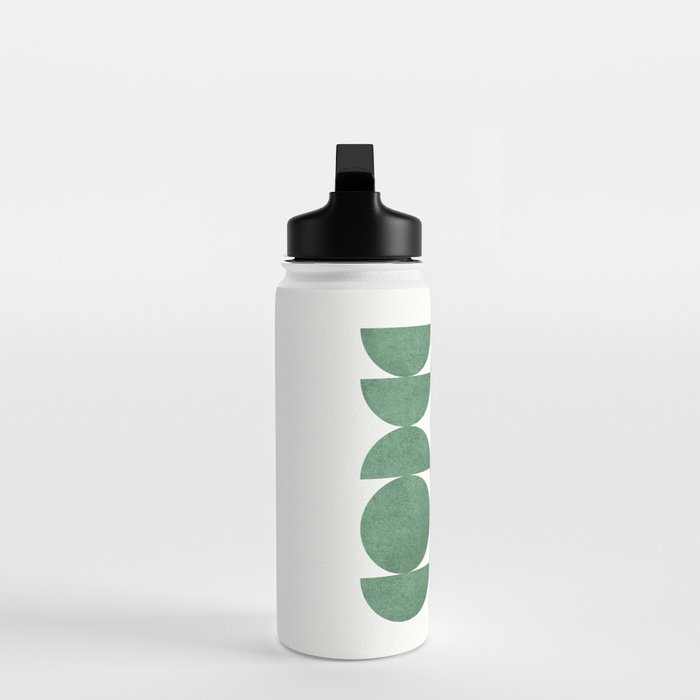 Green Retro Scandinavian - Mid Century Modern Water Bottle Gallery Image 3