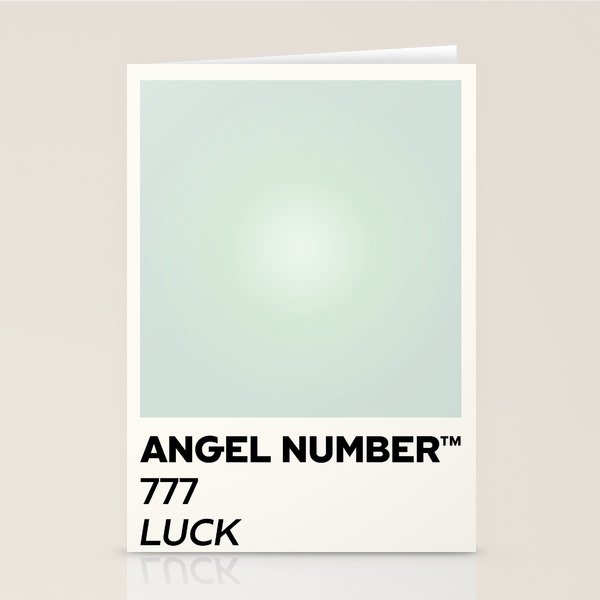 Angel number - 777 - luck Stationery Card Gallery Image 1