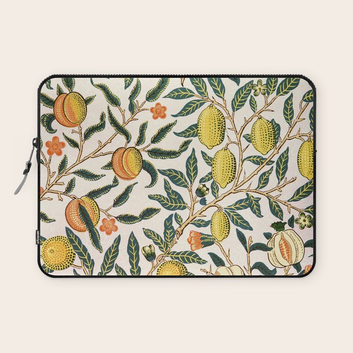 Modern poster-William Morris-Vegetable print with lemons. Laptop Sleeve Gallery Image 1