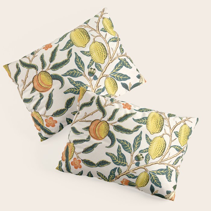 Modern poster-William Morris-Vegetable print with lemons. Pillow Sham Gallery Image 3