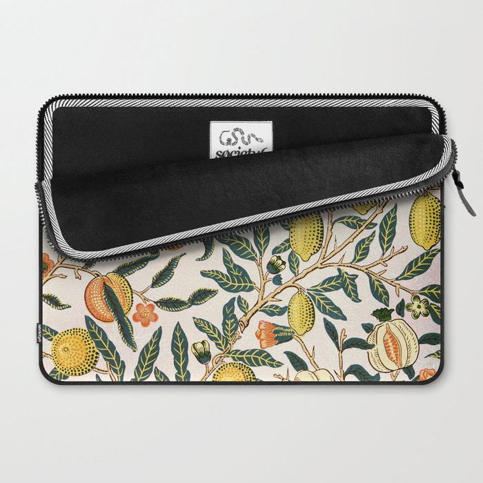 Modern poster-William Morris-Vegetable print with lemons. Laptop Sleeve Gallery Image 2