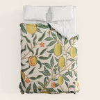 Modern poster-William Morris-Vegetable print with lemons. Duvet Cover Gallery Image 6