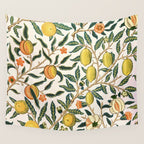 Modern poster-William Morris-Vegetable print with lemons. Wall Tapestry Gallery Image 4