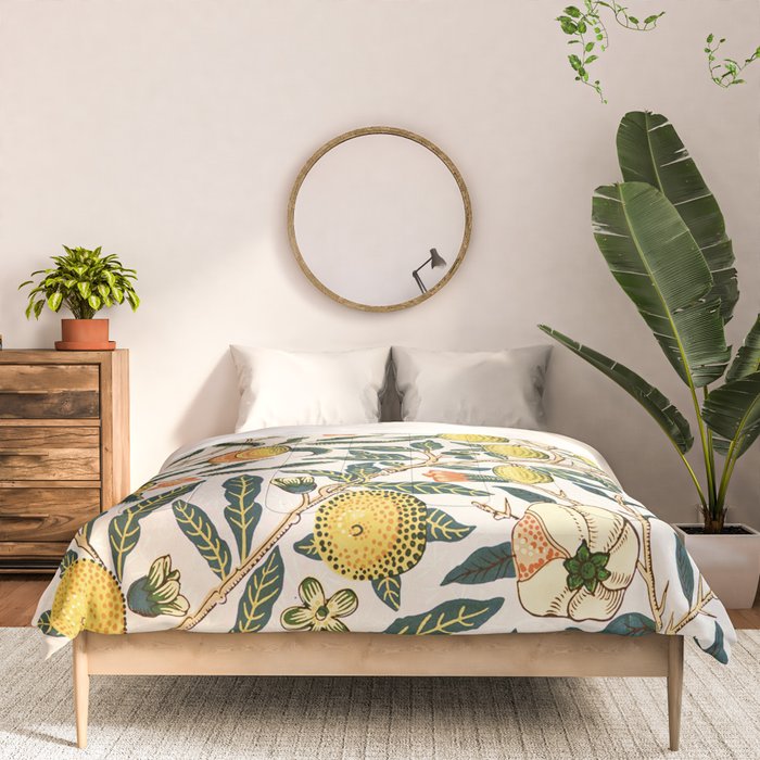 Modern poster-William Morris-Vegetable print with lemons. Comforter Gallery Image 3
