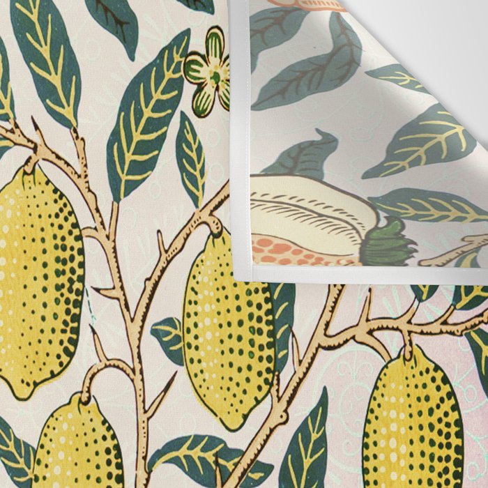 Modern poster-William Morris-Vegetable print with lemons. Wall Tapestry Gallery Image 3