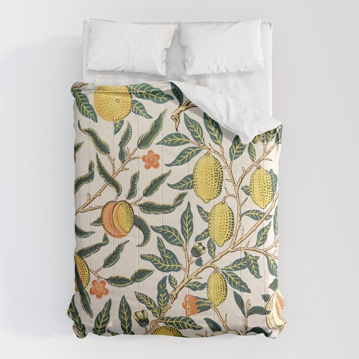 Modern poster-William Morris-Vegetable print with lemons. Comforter Gallery Image 6